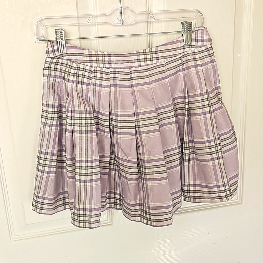 Forever 21 Purple Plaid Mini Skirt